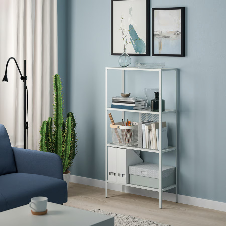 salon mur bleu décoration design