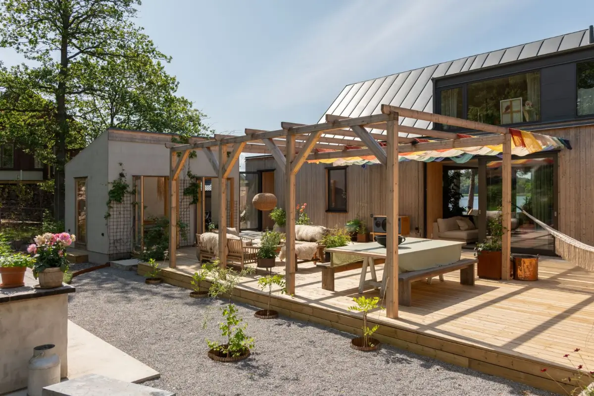 terrasse avec pergola maison en bois terrasse avec pergola maison en bois