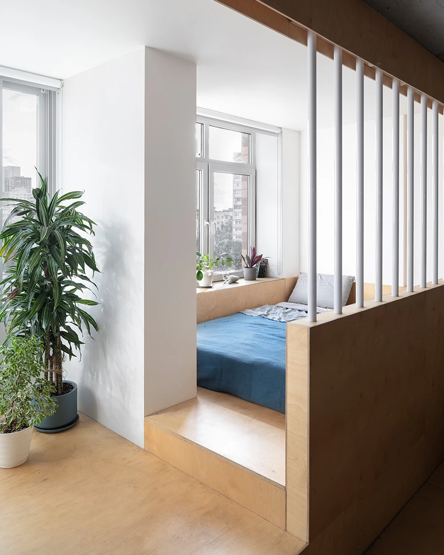 zone chambre studio 50m2