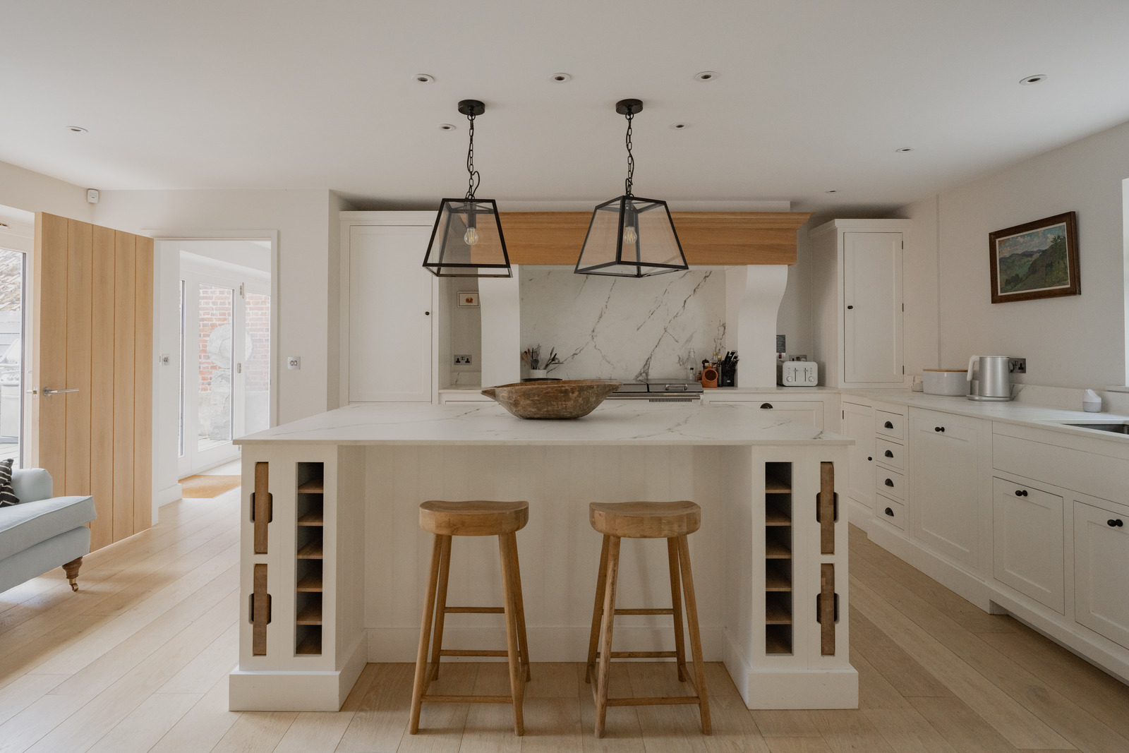 cuisine shaker blanche et marbre décoration rustique naturelle cuisine shaker blanche et marbre décoration rustique naturelle