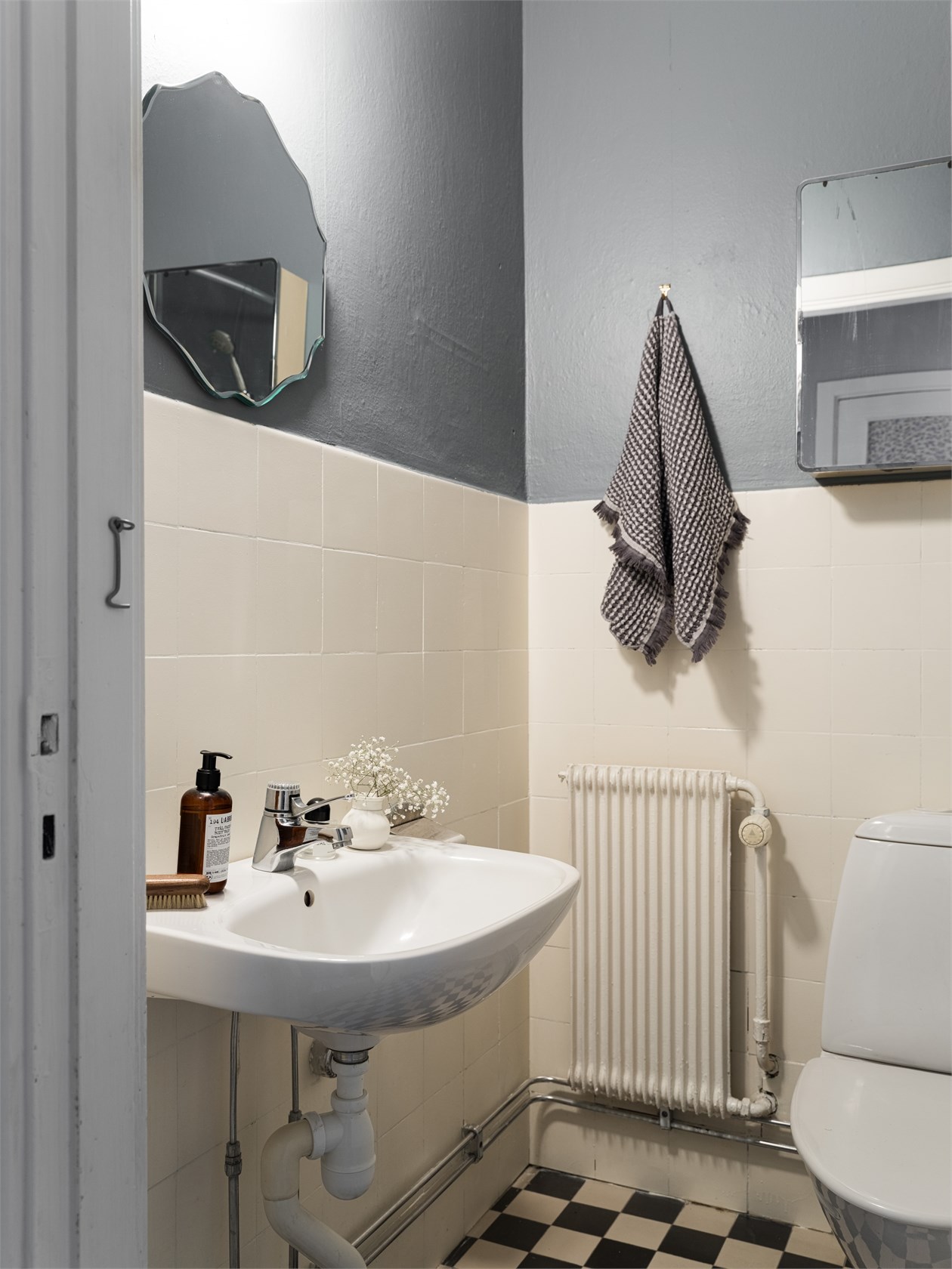 salle de bain sol à damier studio 35m2 salle de bain sol à damier studio 35m2