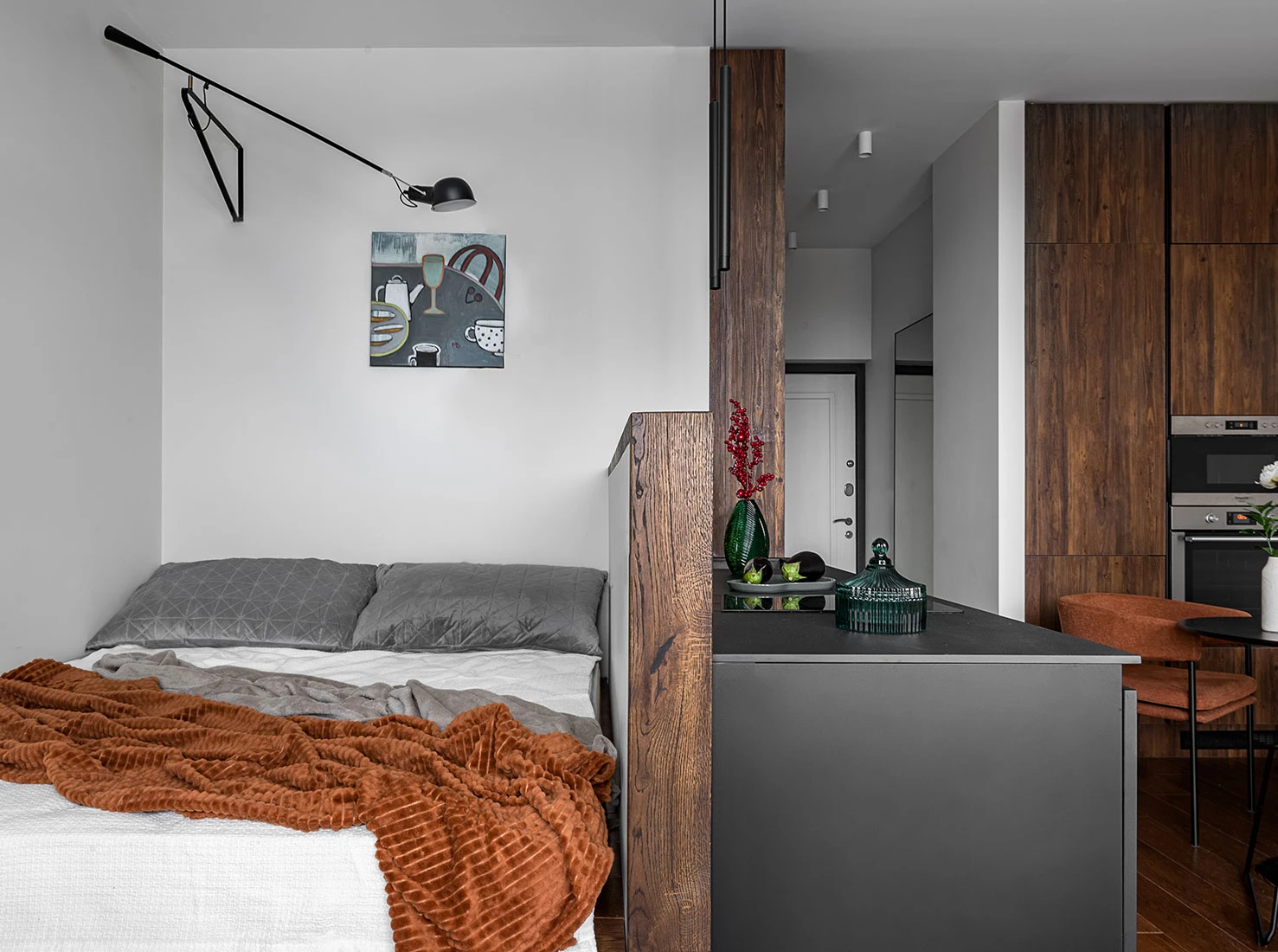 chambre et salon décoration design studio 30m2