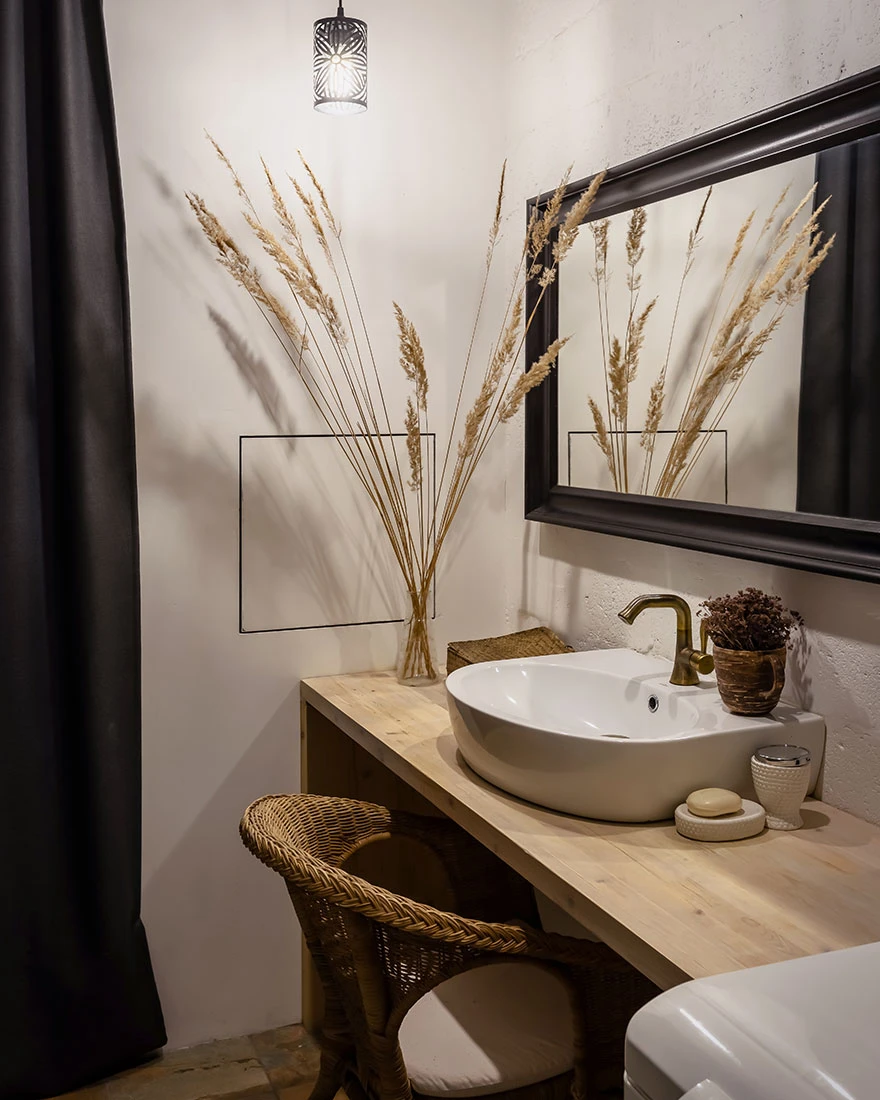 salle de bain décoration neutre et naturelle studio 44m2 salle de bain décoration neutre et naturelle studio 44m2