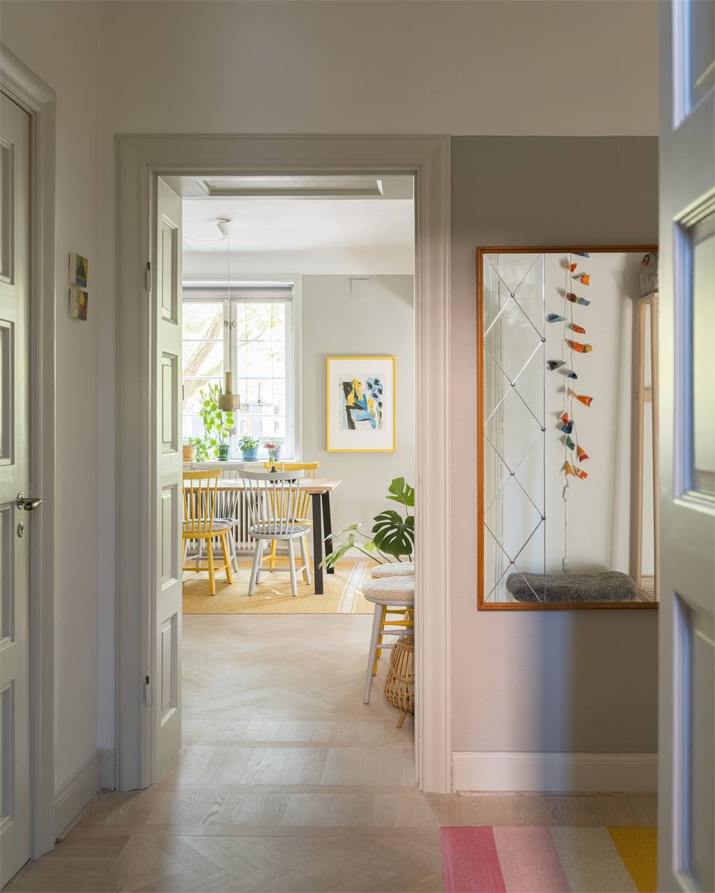 entrée appartement décoration scandinave vintage