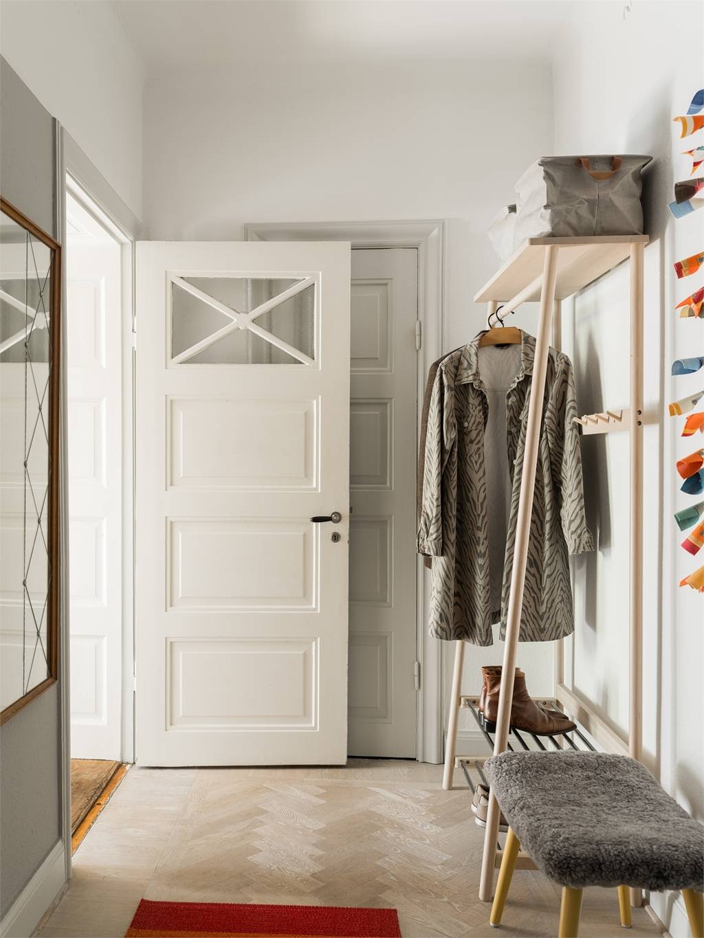 entrée appartement décoration scandinave vintage