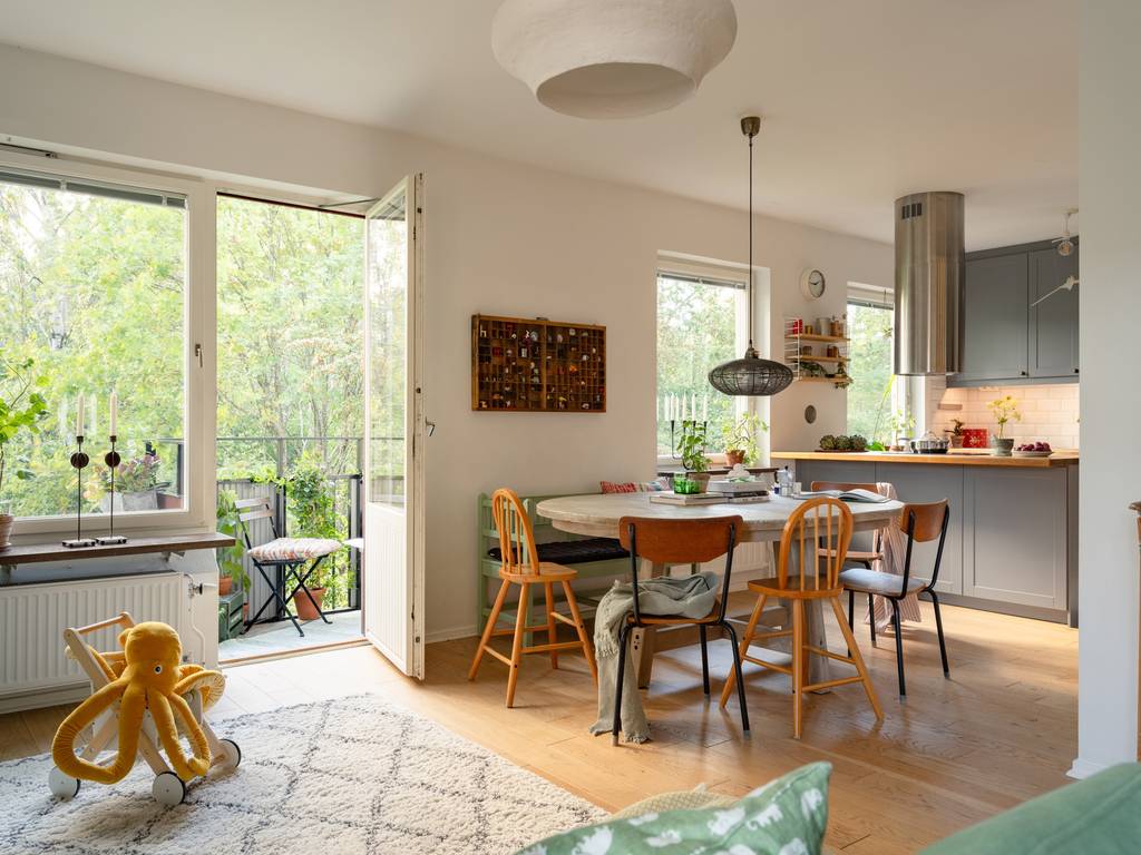 cuisine grise ouverte sur salle à manger décoration vintage et scandinave cuisine grise ouverte sur salle à manger décoration vintage et scandinave