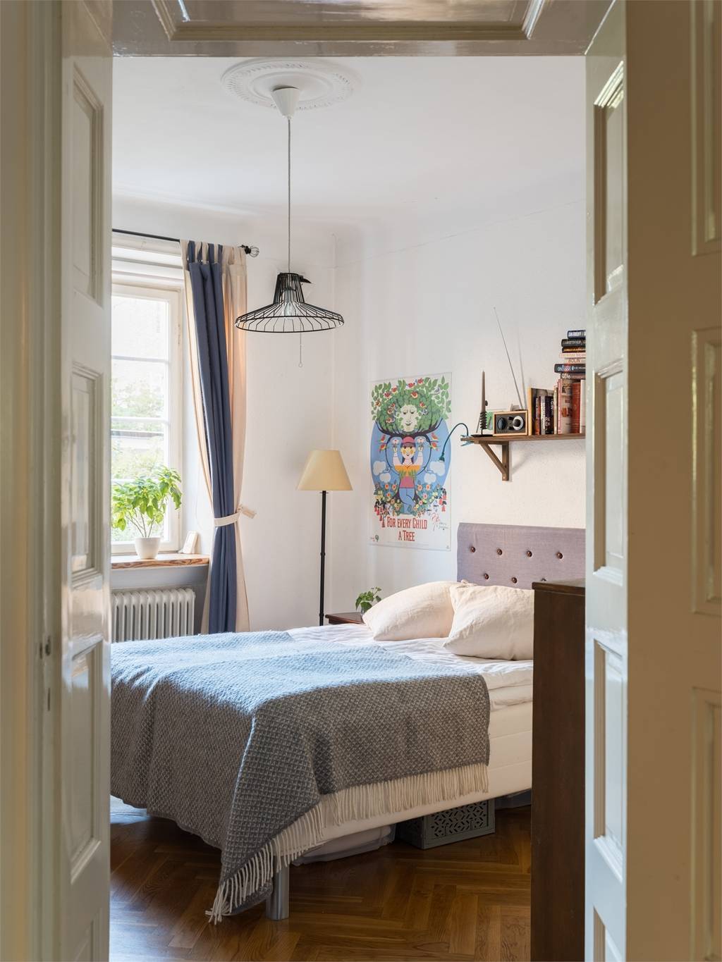chambre décoration scandinave vintage