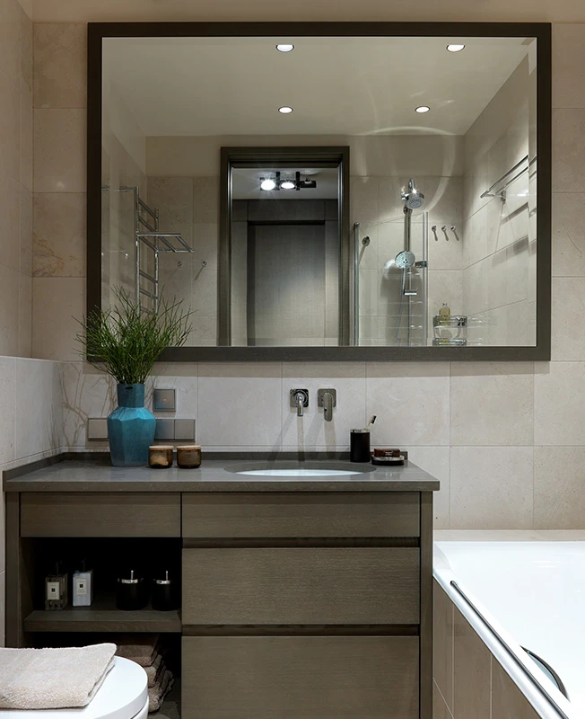salle de bain décoration contemporaine appartement 50m2
