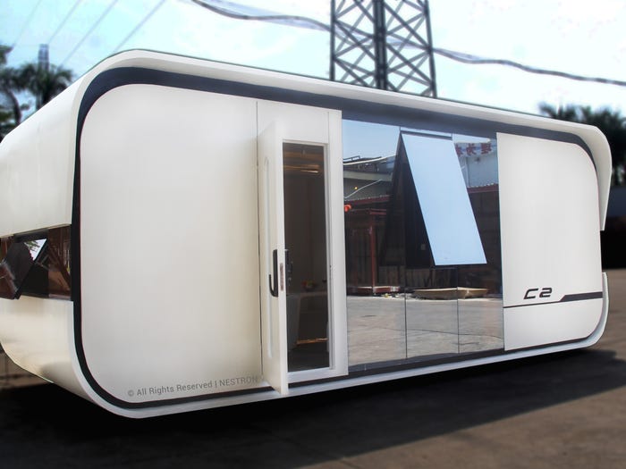 Cube Two par Nestron petite maison futuriste de 24m2 gérée par l Cube Two par Nestron petite maison futuriste de 24m2 gérée par l'IA