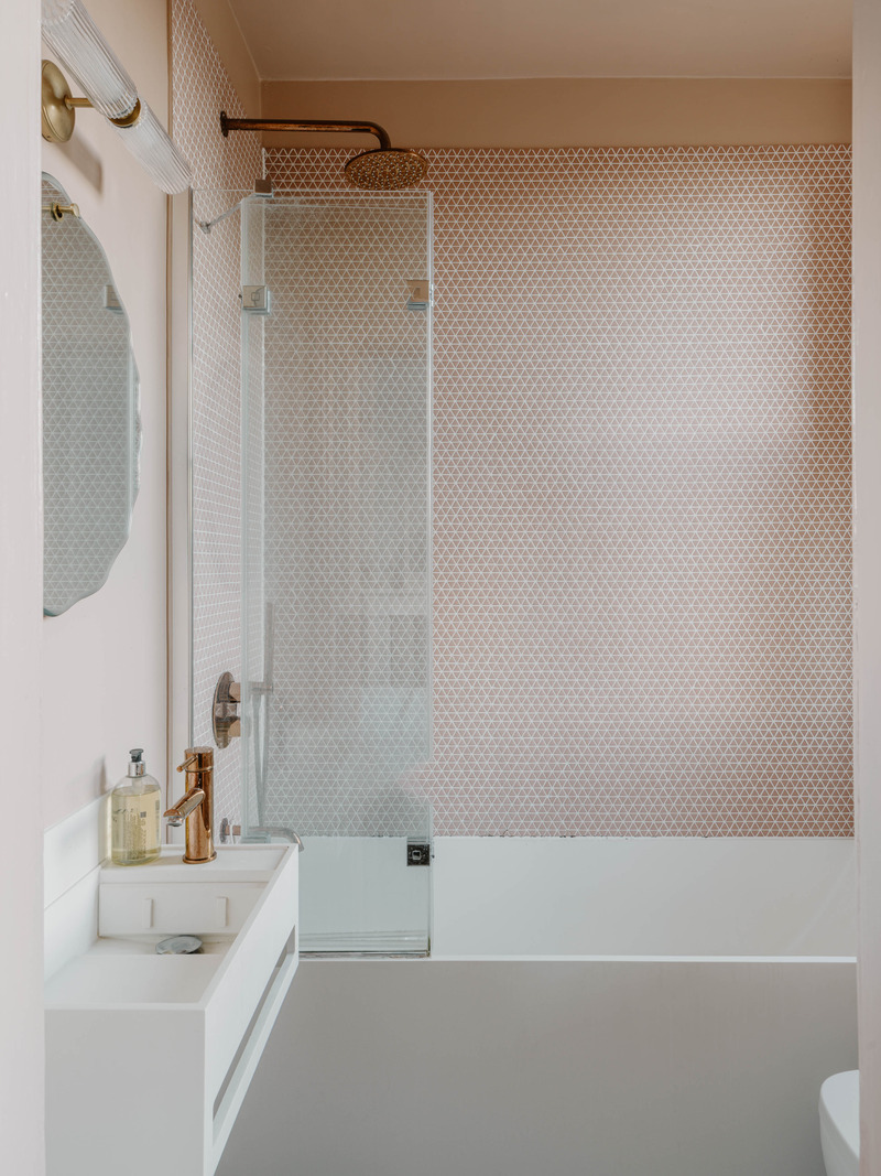 salle de bain rose pâle salle de bain rose pâle