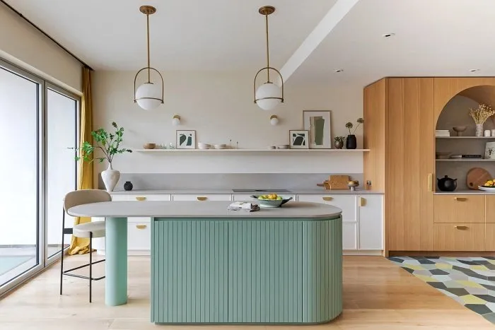 cuisine Art Déco moderne et familiale décoration colorée maison Londres Notting Hill cuisine Art Déco moderne et familiale décoration colorée maison Londres Notting Hill
