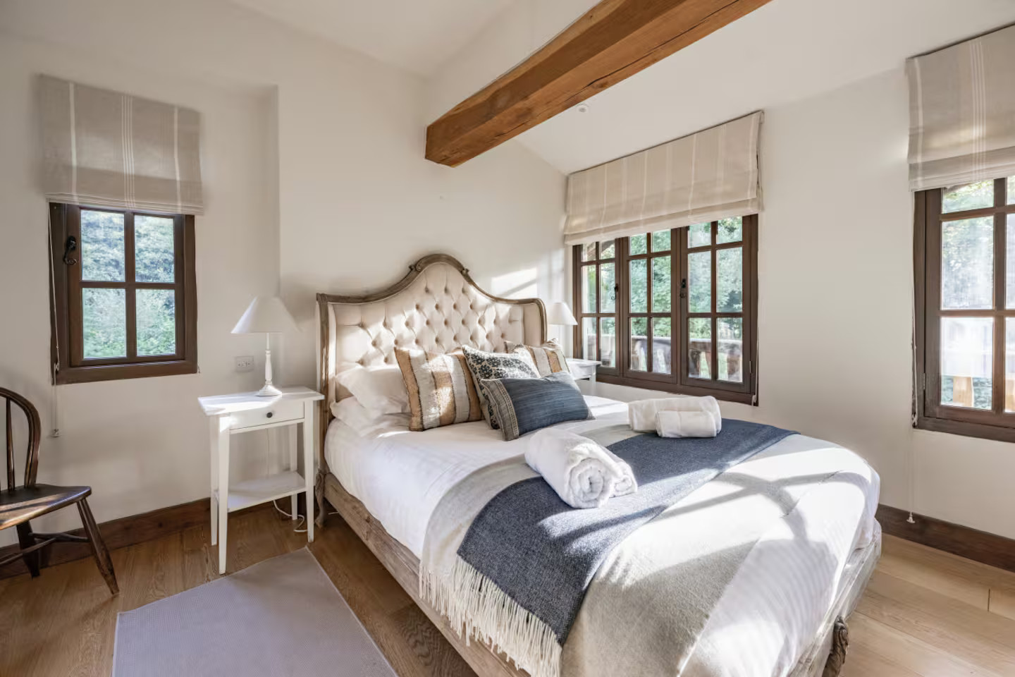 chambre décoration classique chic maison sur pilotis Norfolk Le Boathouse chambre décoration classique chic maison sur pilotis Norfolk Le Boathouse