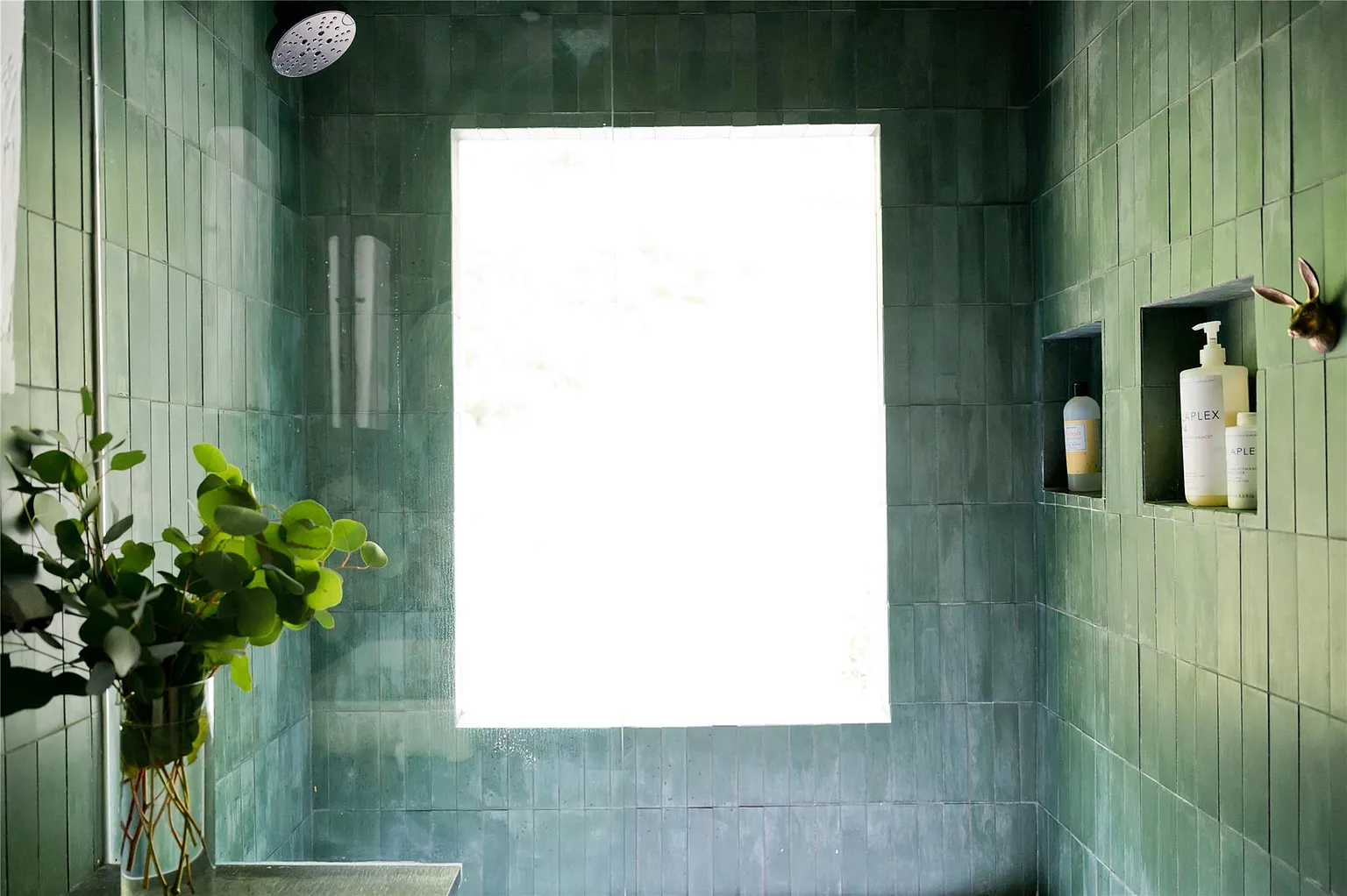 salle de bain verte