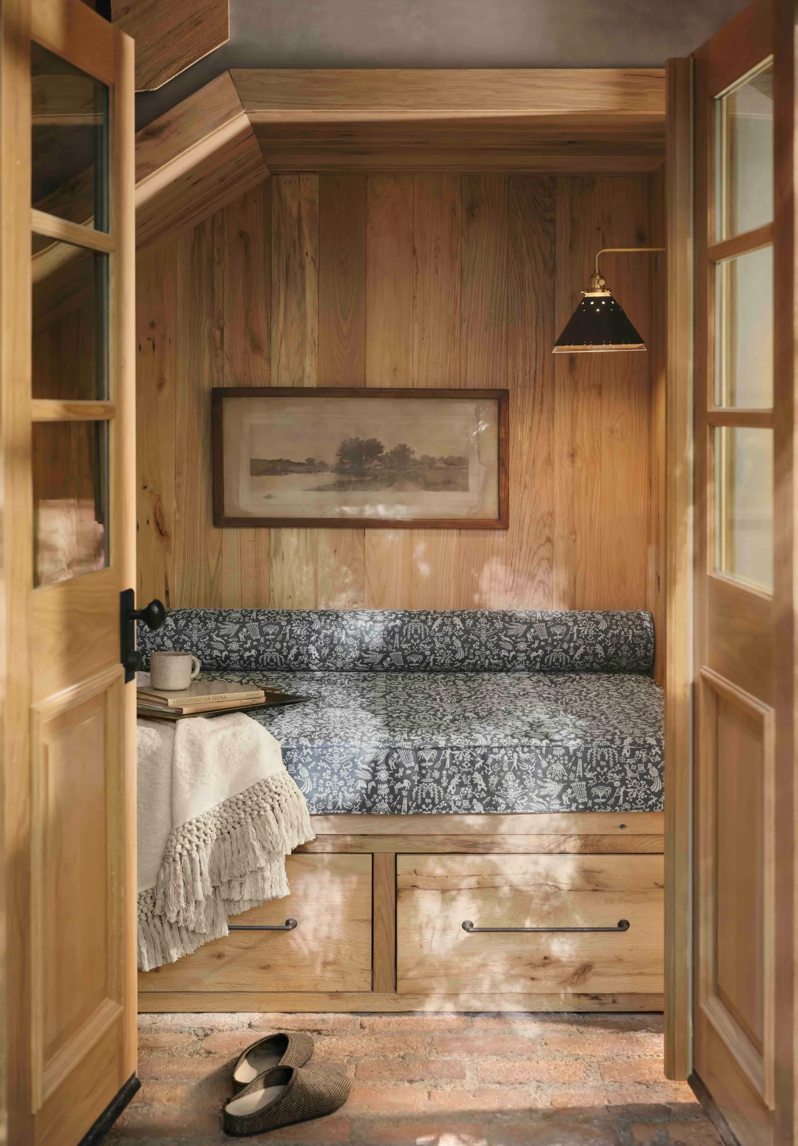 chambre rustique chic maison en bois Joanna et Chip Gaines dans les Rocheuses