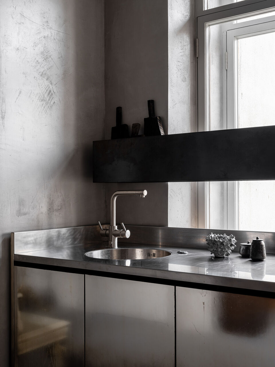 cuisine inox décoration grise contemporaine cuisine inox décoration grise contemporaine