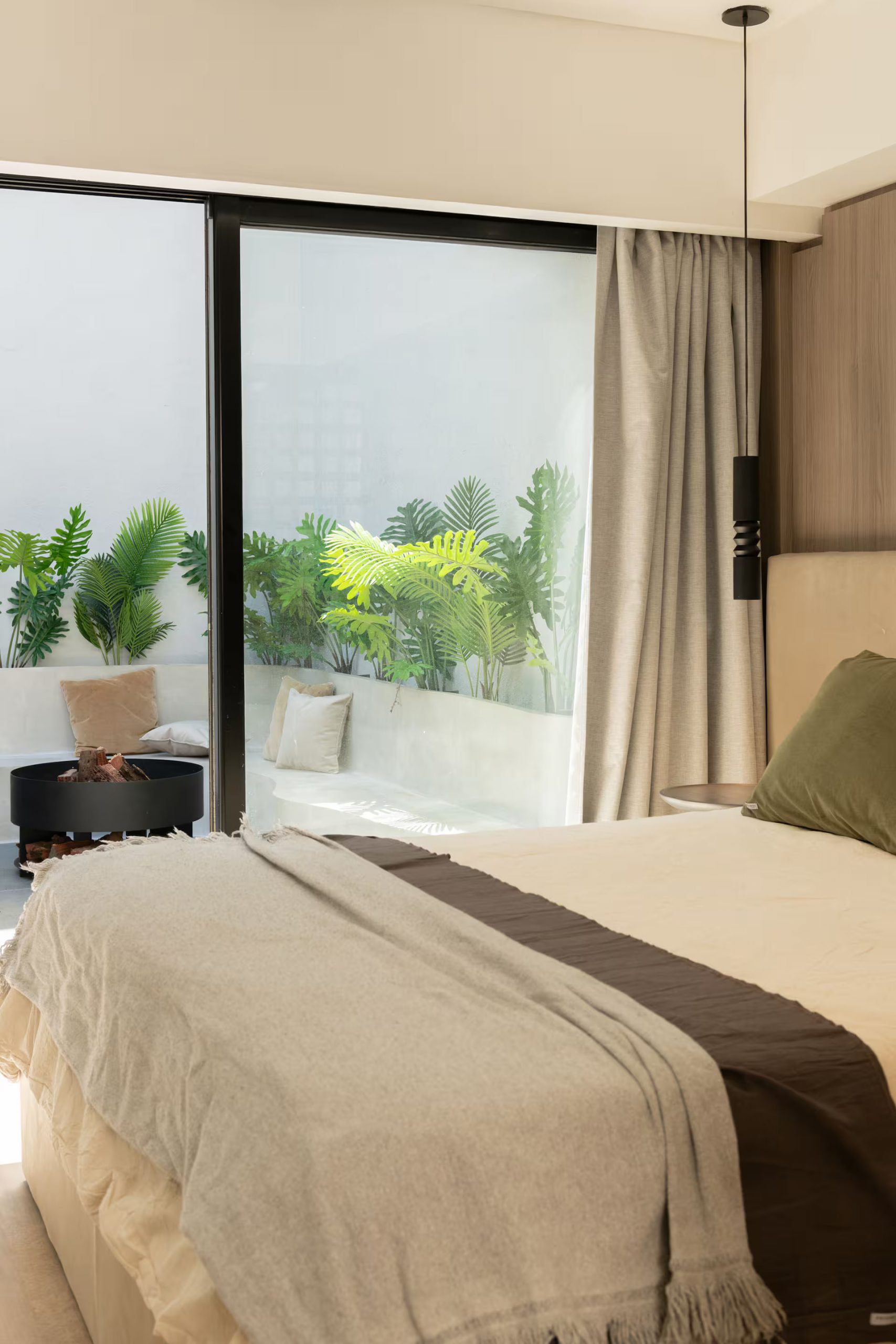 zone chambre avec patio studio 45m2