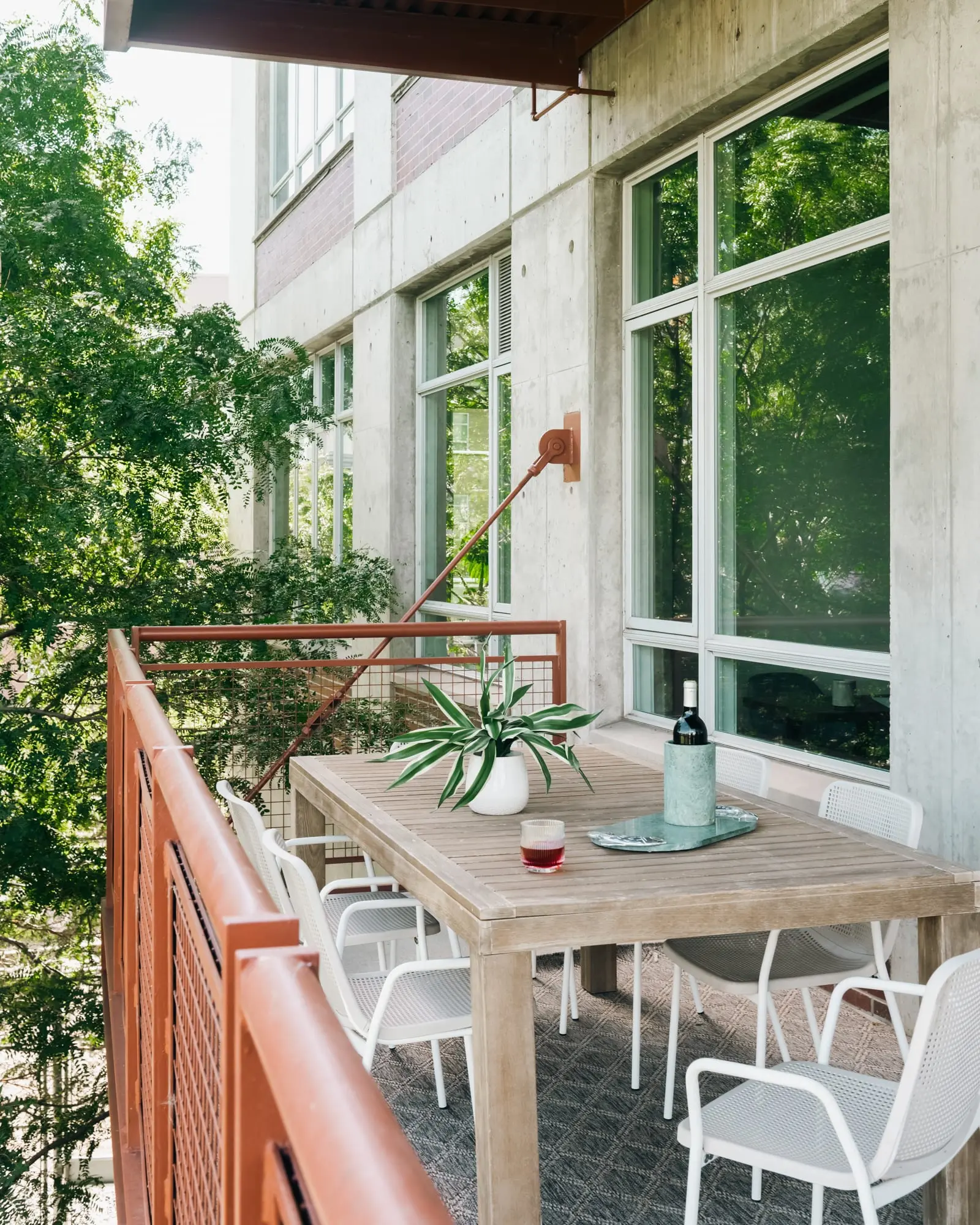 terrasse appartement style loft décoration contemporaine