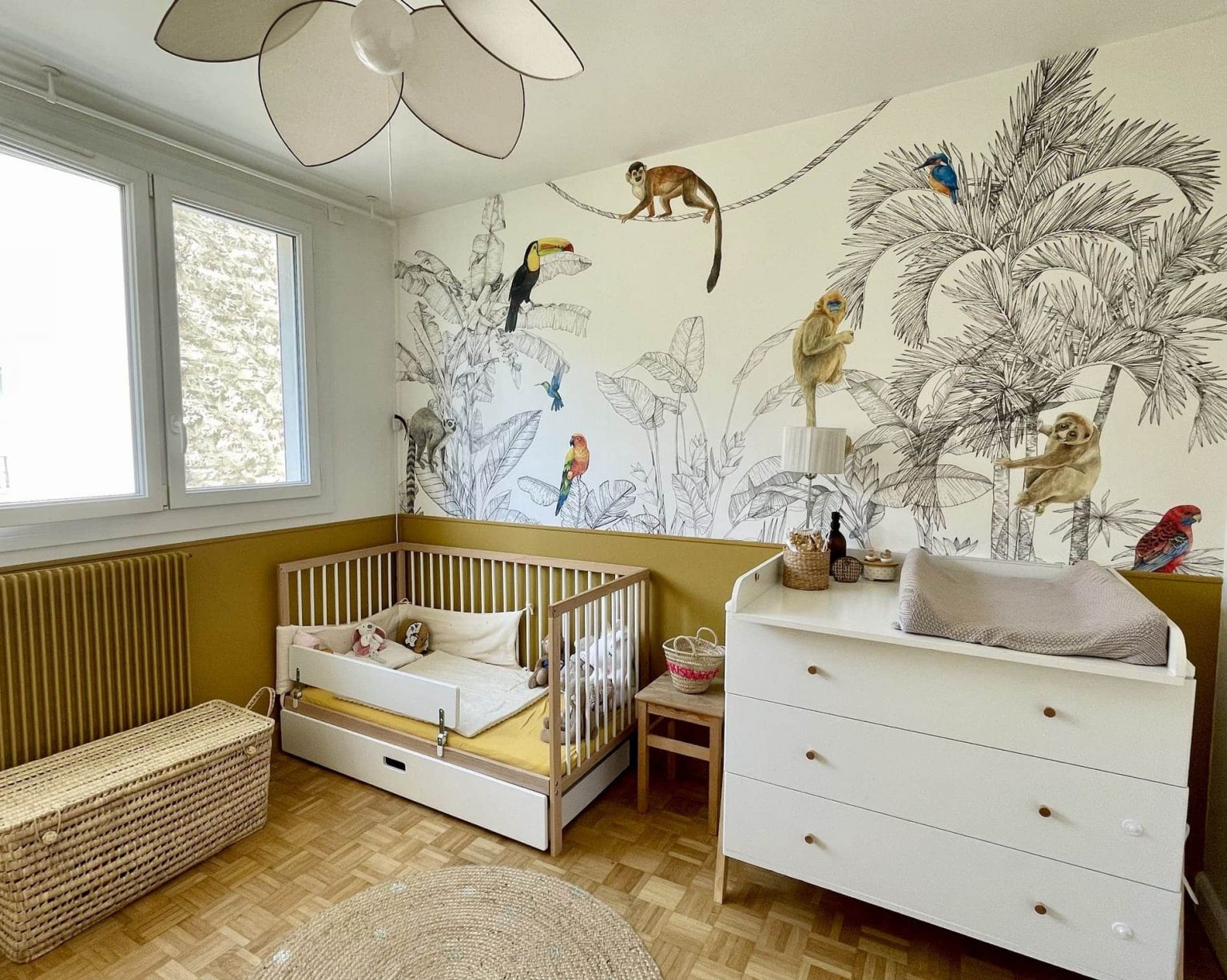 chambre enfant avec papier-peint panoramique décoration contemporaine appartement Paris Happy Pog ©Charlotte Gille chambre enfant avec papier-peint panoramique décoration contemporaine appartement Paris Happy Pog ©Charlotte Gille