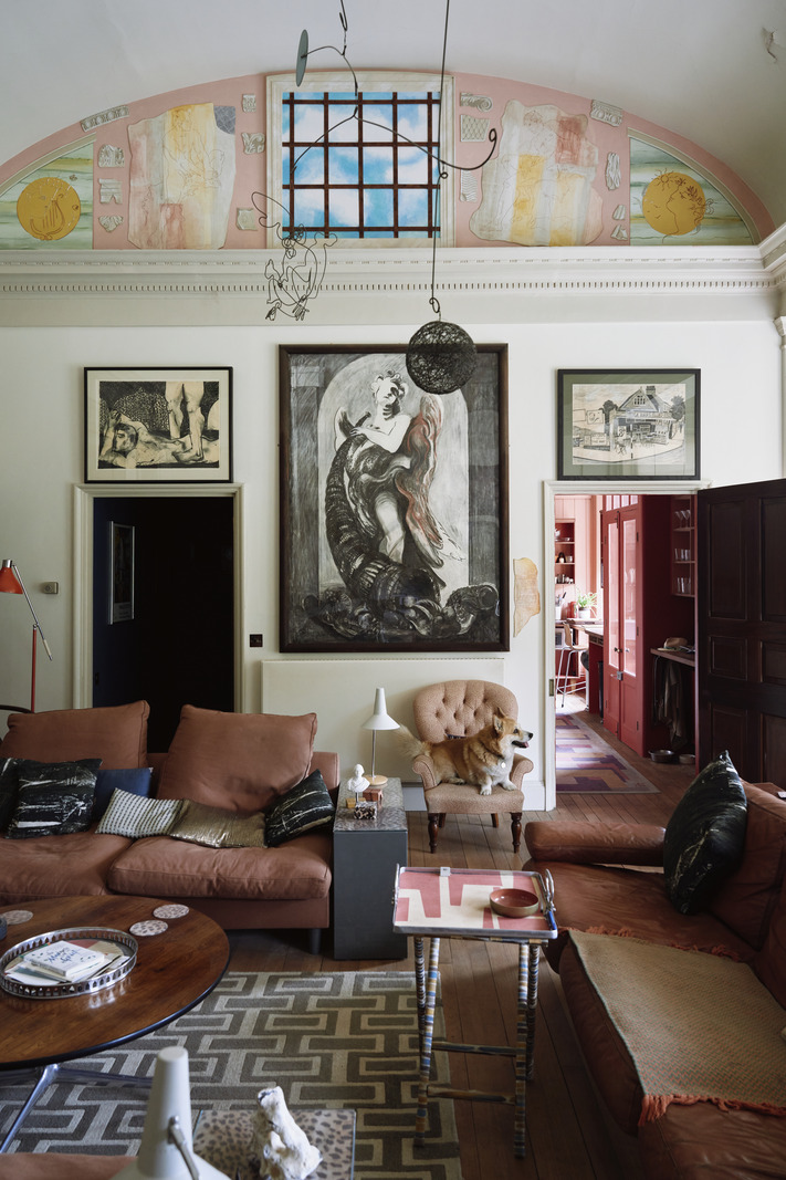 salon contemporain et original appartement ancien décoration colorée salon contemporain et original appartement ancien décoration colorée