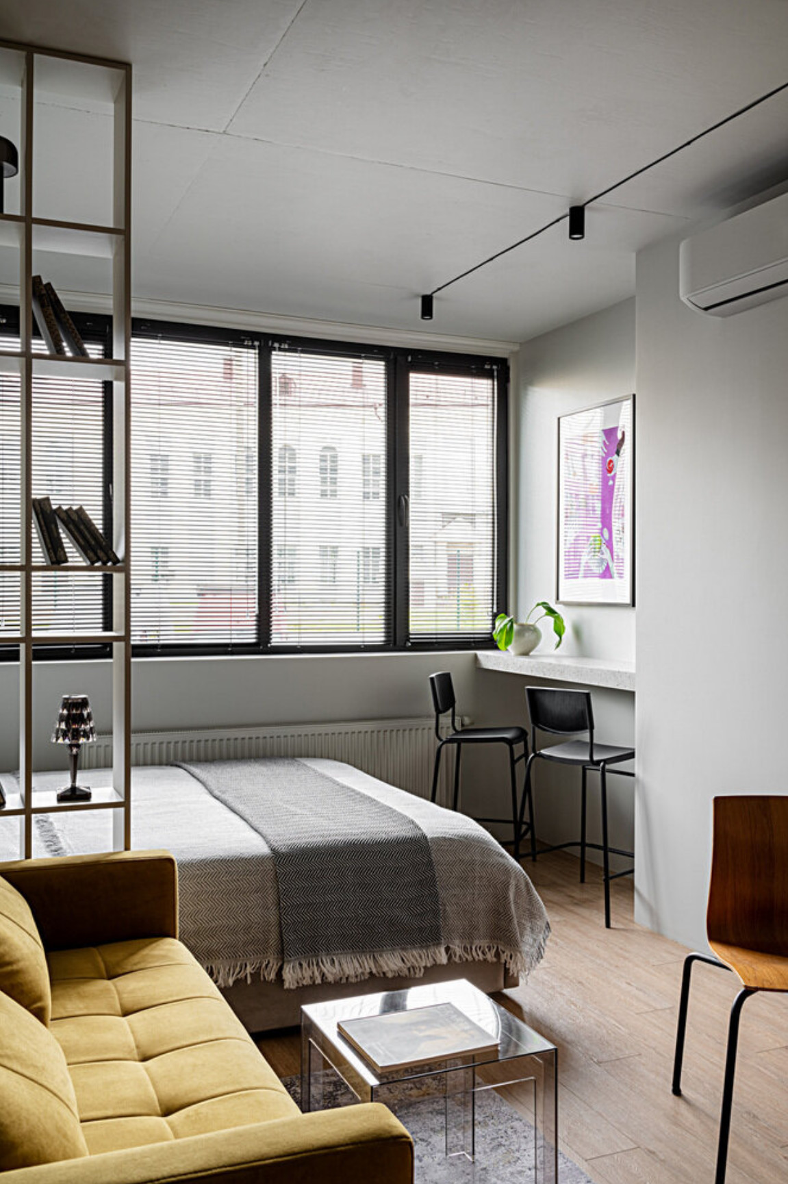 espace salon et chambre studio 20m2