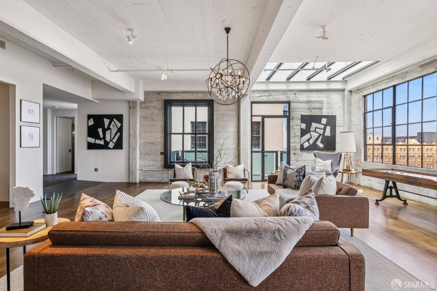 salon loft San Francisco penthouse décoration contemporaine