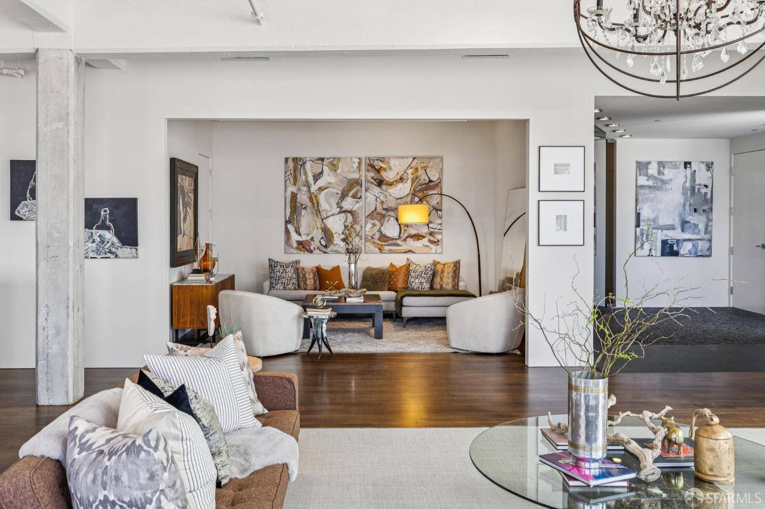salon loft San Francisco penthouse décoration contemporaine