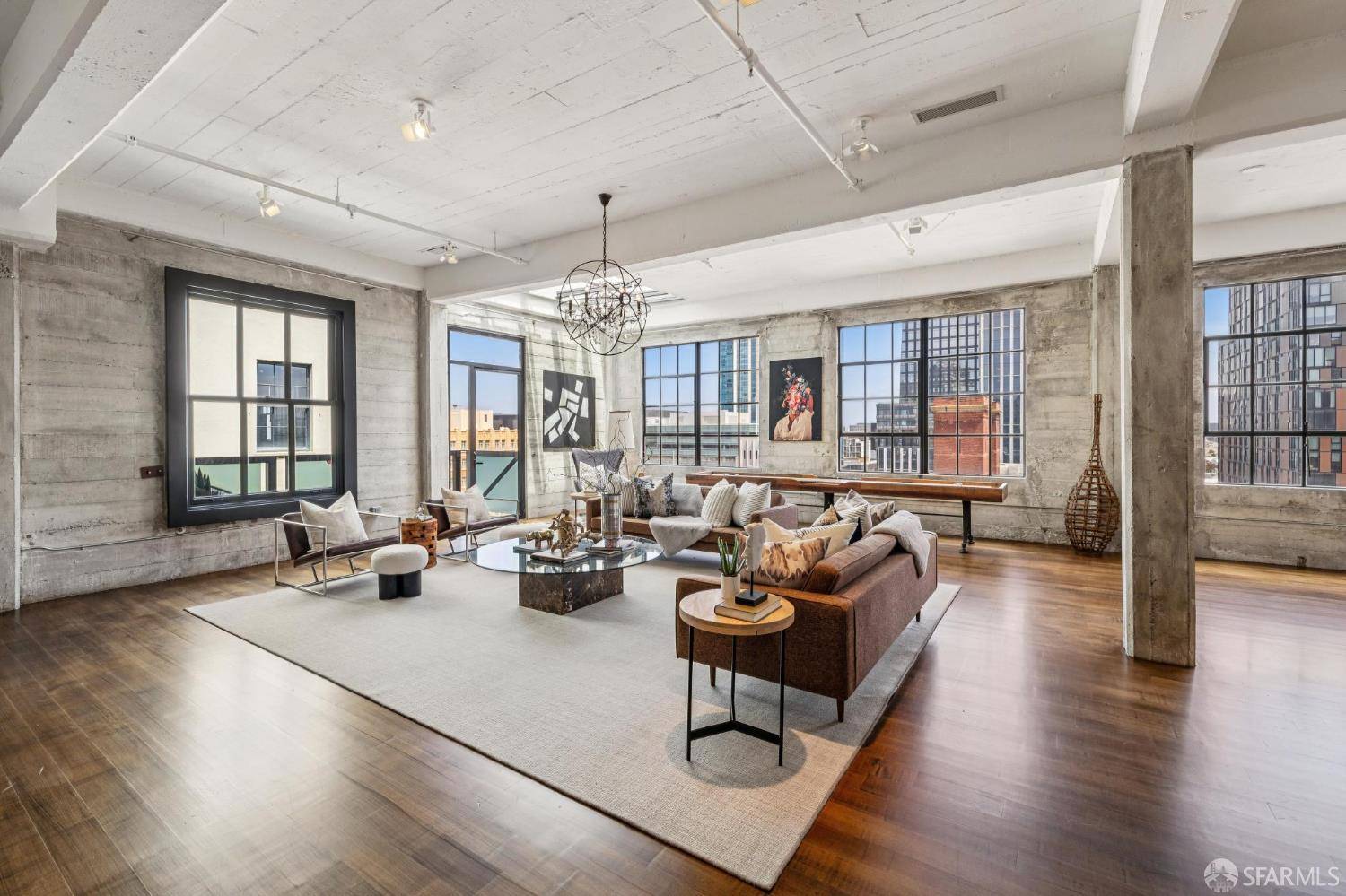 salon loft San Francisco penthouse décoration contemporaine