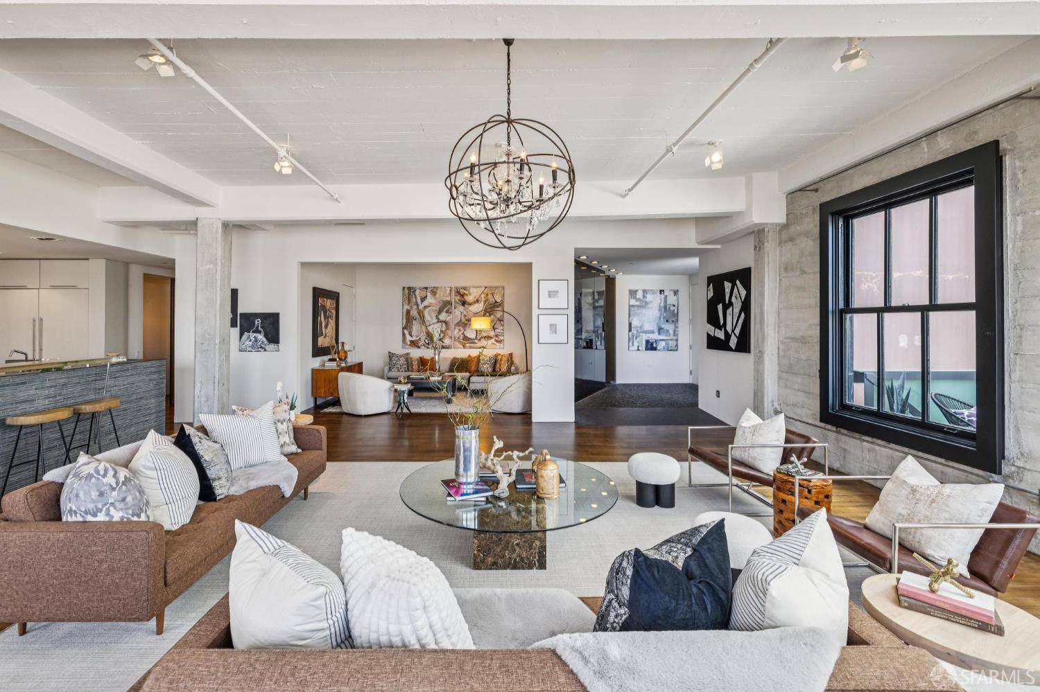 salon loft San Francisco penthouse décoration contemporaine