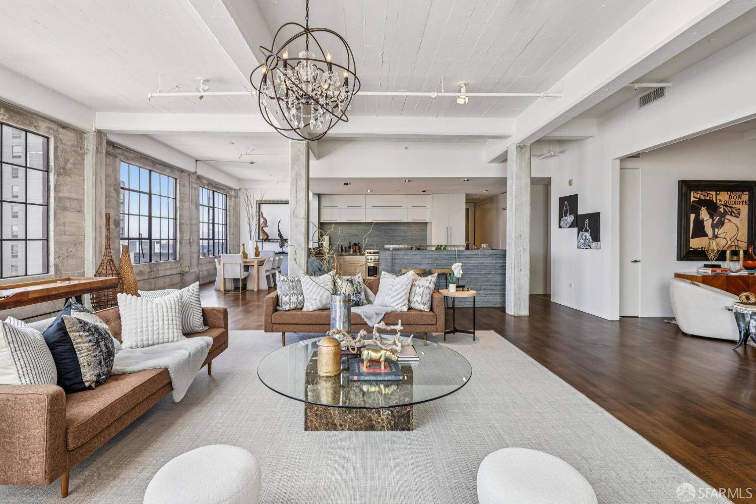 salon loft San Francisco penthouse décoration contemporaine