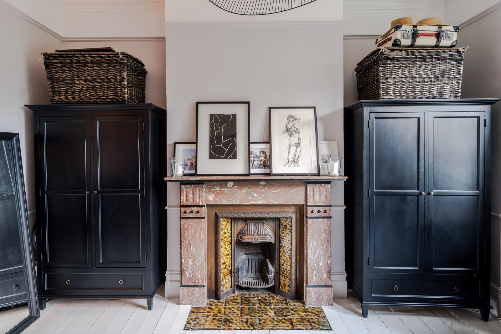 chambre avec cheminée Art Déco marbre petite maison de ville Londres chambre avec cheminée Art Déco marbre petite maison de ville Londres
