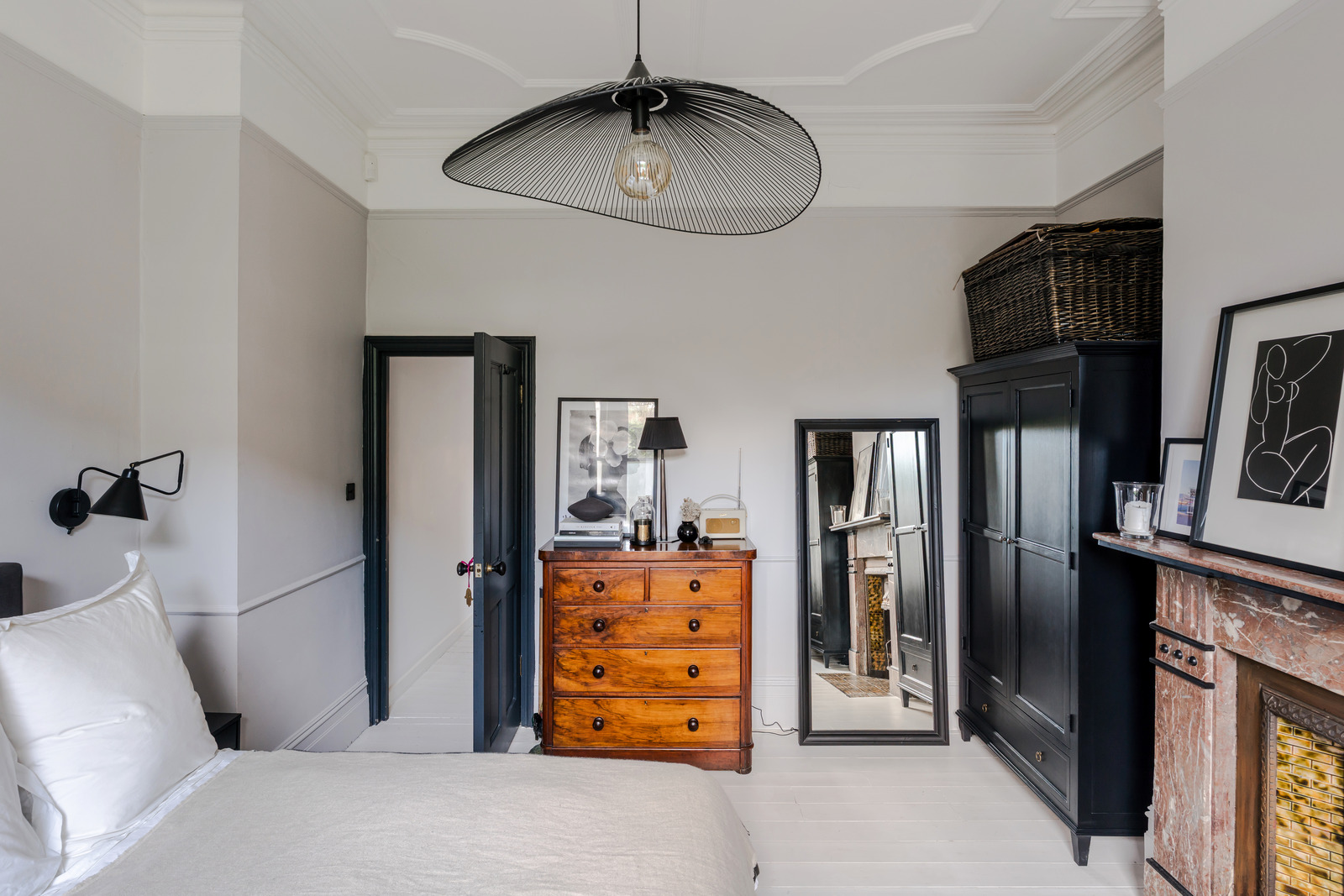 chambre avec cheminée Art Déco marbre petite maison de ville Londres chambre avec cheminée Art Déco marbre petite maison de ville Londres