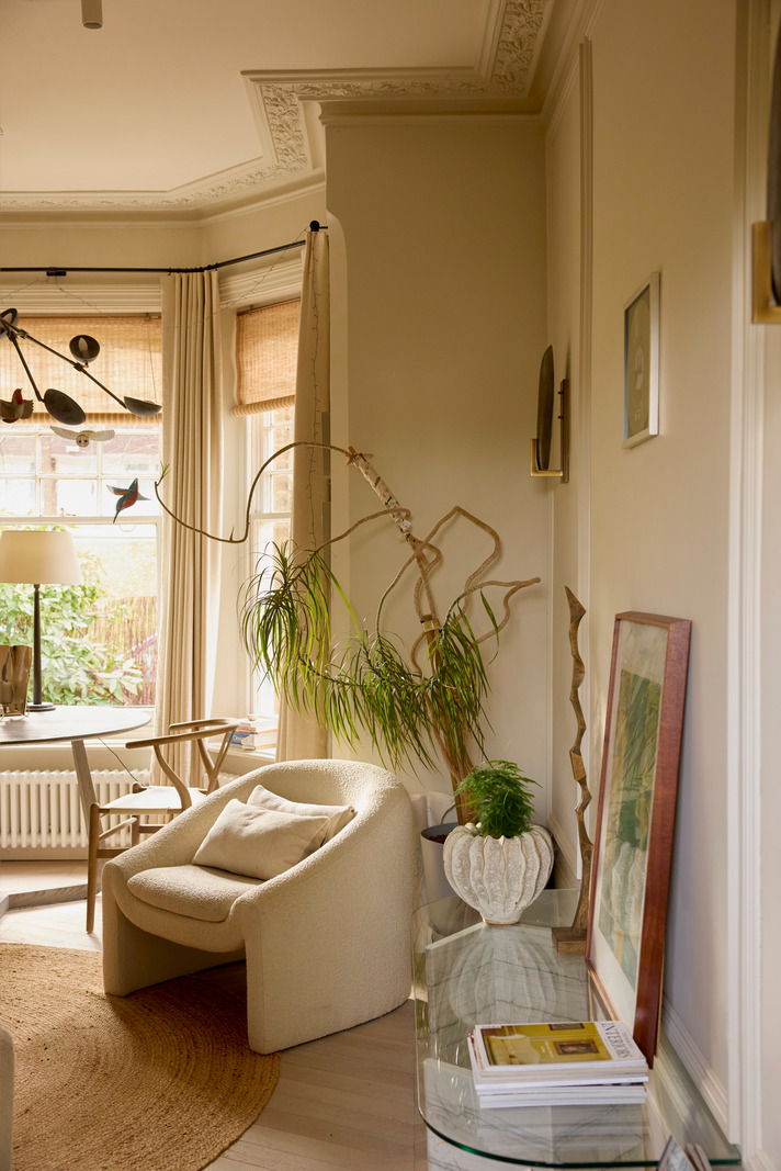 salle à manger décoration contemporaine appartement ancien et victorien de 67m2 à Londres