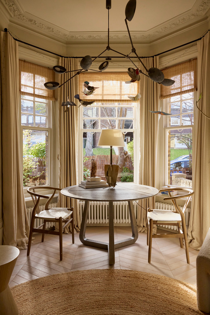 salle à manger bow window appartement ancien et victorien de 67m2 à Londres