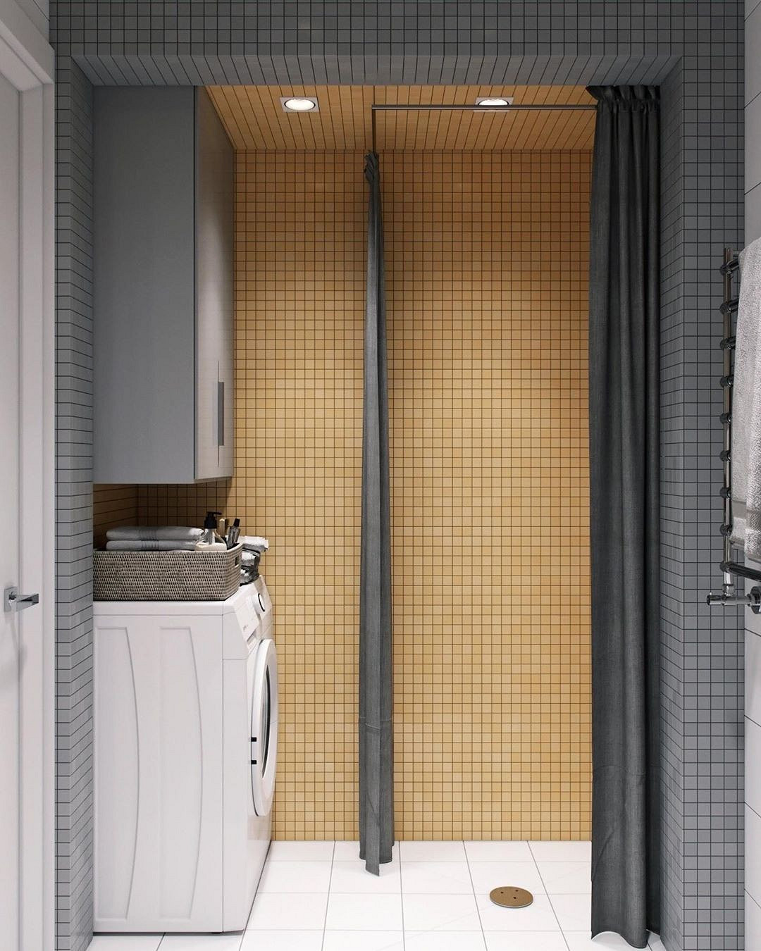 salle de bain studio 18m2 avec mezzanine décoration contemporaine salle de bain studio 18m2 avec mezzanine décoration contemporaine