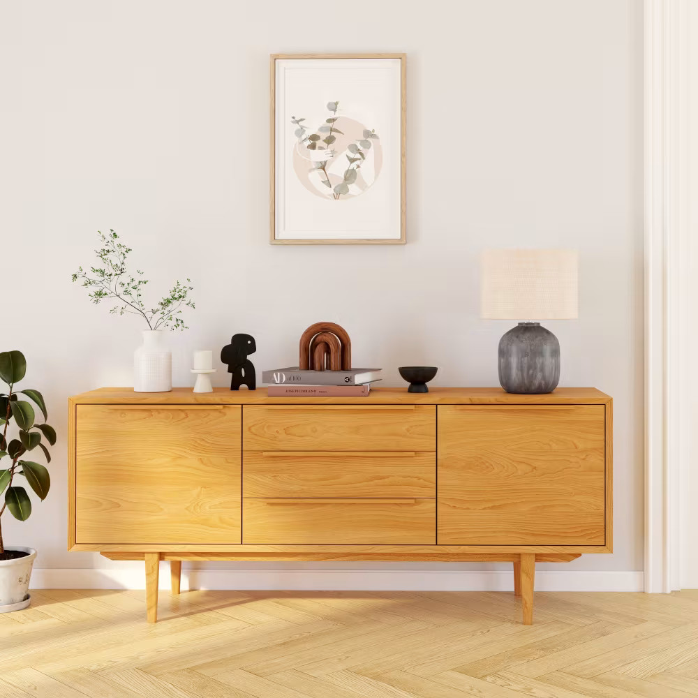 buffet bois vintage style années 50 et 60 
