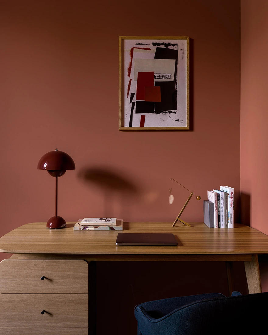 espace bureau dans chambre terracotta deux-pièces 49m2 décoration contemporaine espace bureau dans chambre terracotta deux-pièces 49m2 décoration contemporaine
