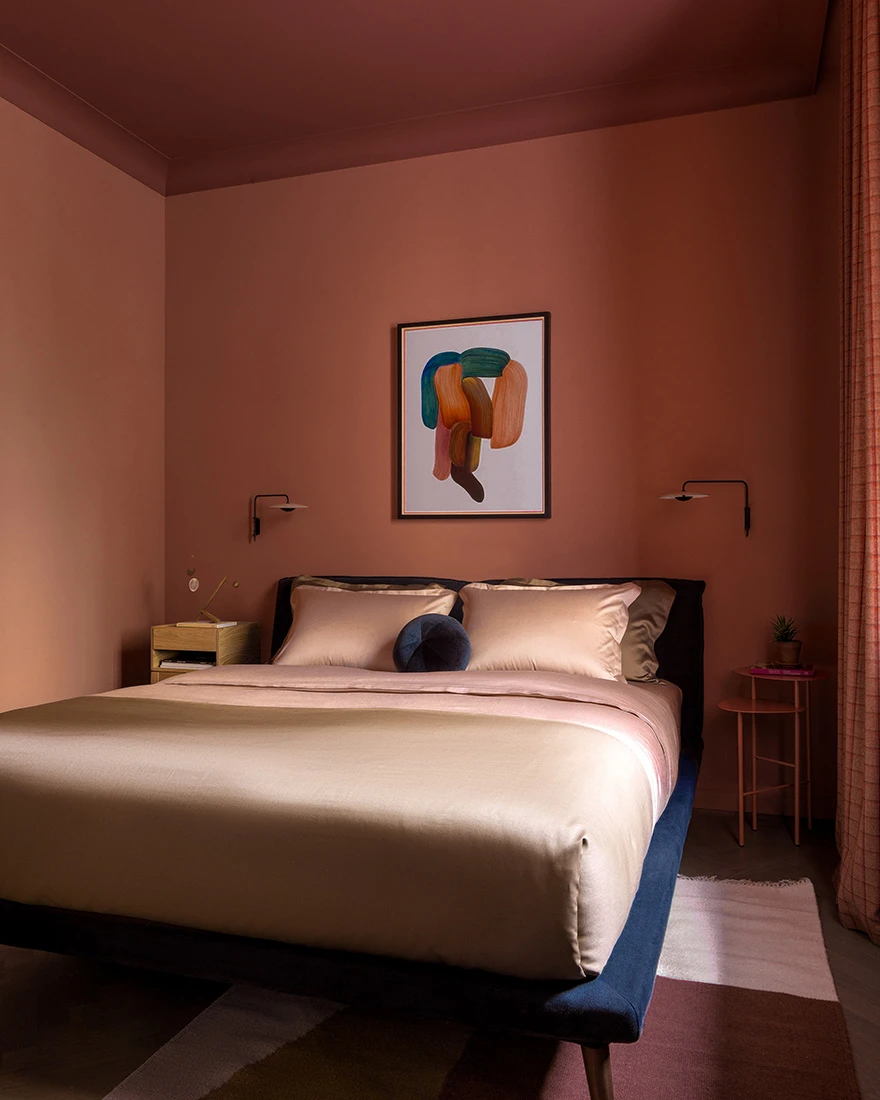 chambre terracotta deux-pièces 49m2 décoration contemporaine chambre terracotta deux-pièces 49m2 décoration contemporaine