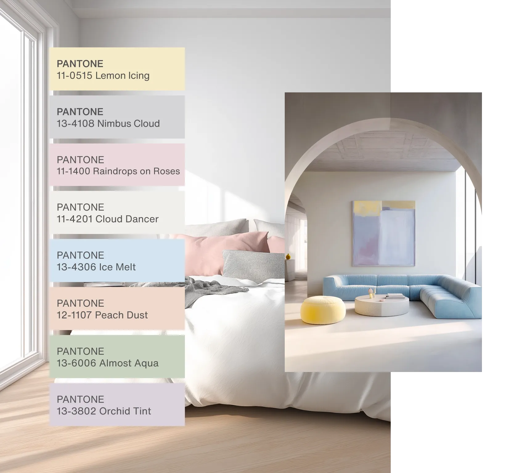 palette couleur Pantone® 2026 Cloud Dancer palette couleur Pantone® 2026 Cloud Dancer