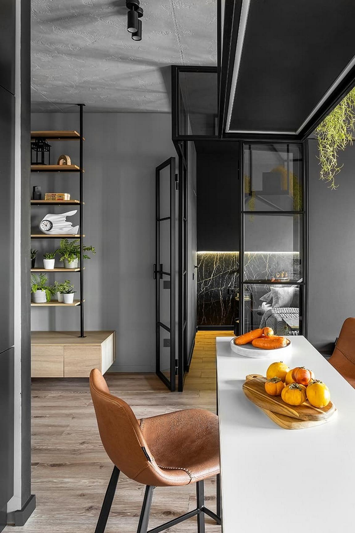 cuisine deux-pièces design 42m2