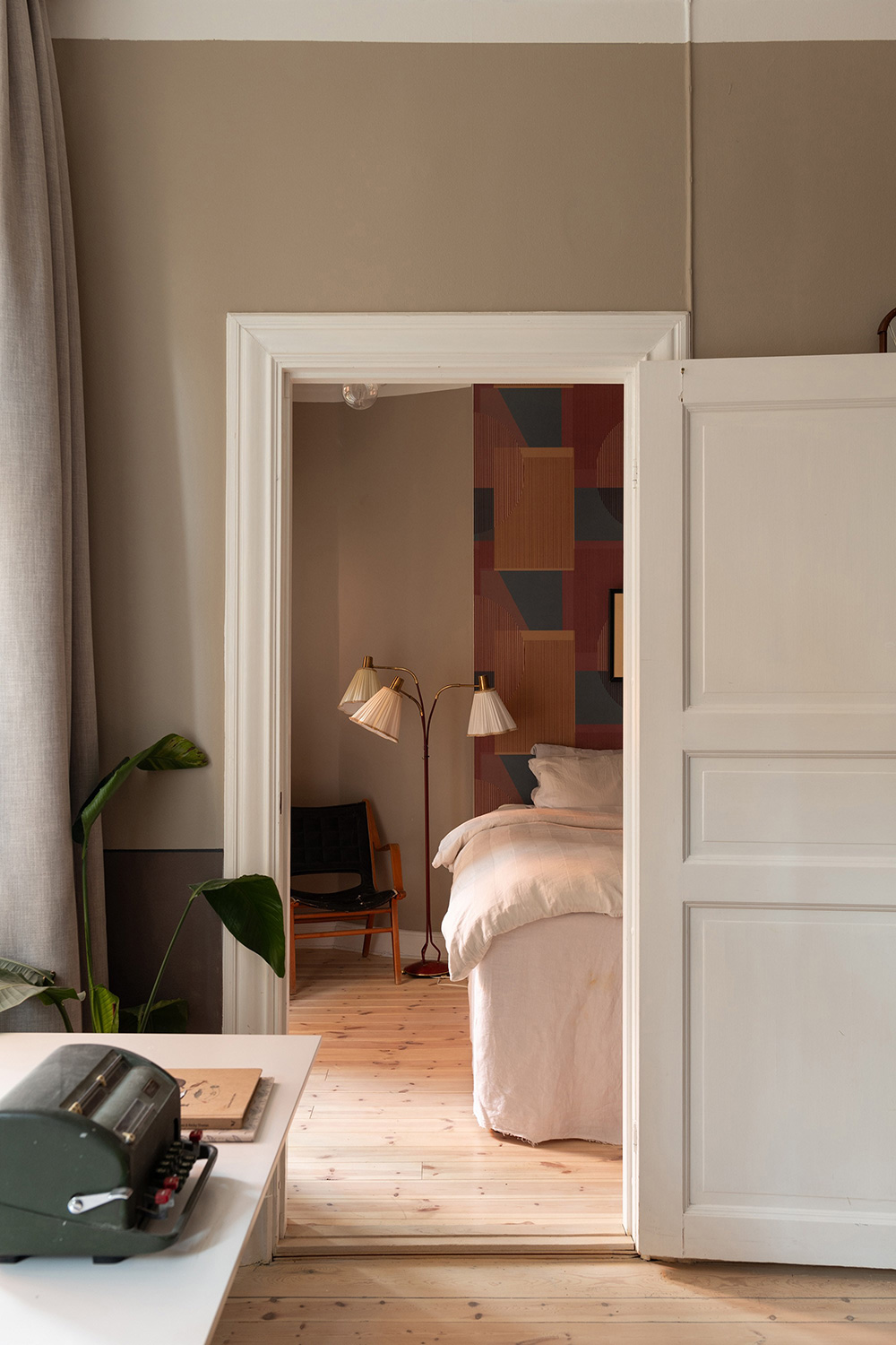 chambre appartement classique de 85m2 décoration contemporaine