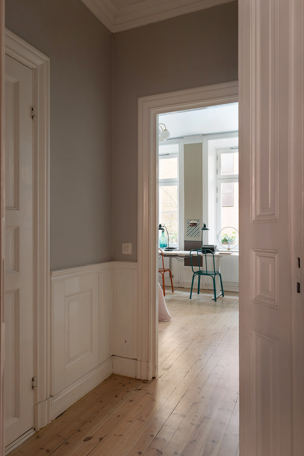 entrée appartement classique de 85m2 décoration contemporaine scandinave