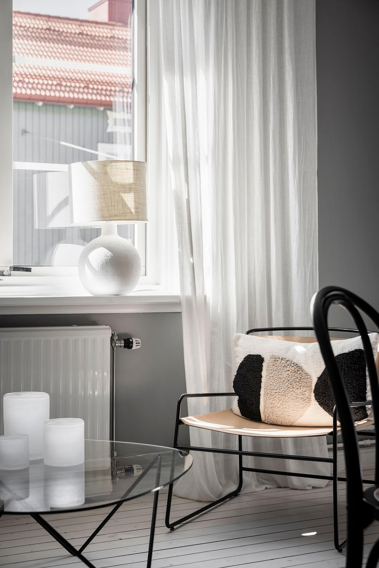 salon deux-pièces 40m2 décoration monochrome scandinave salon deux-pièces 40m2 décoration monochrome scandinave