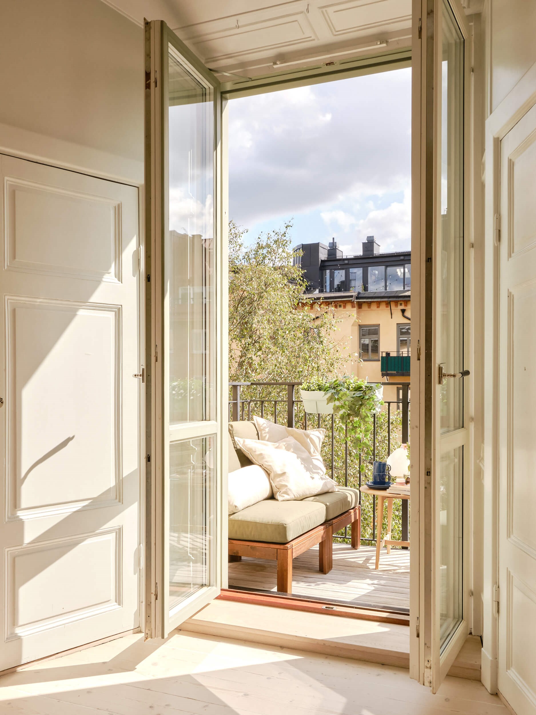 balcon sur cour appartement ancien Stockholm balcon sur cour appartement ancien Stockholm
