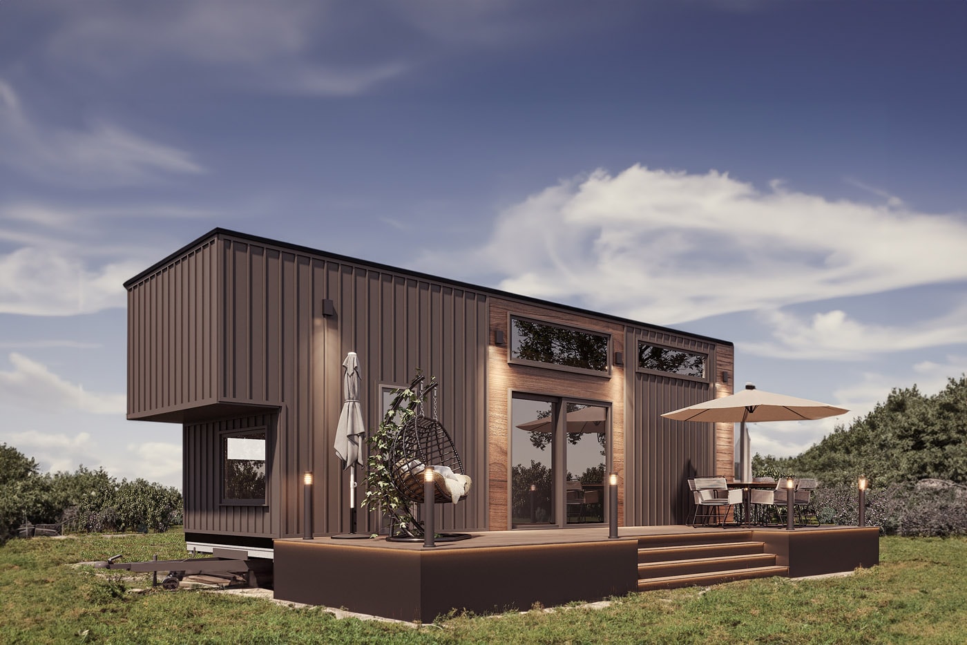 Napoli petite maison 20m2 livrable en France inspirée par les containers par Tiny House Pro Napoli petite maison 20m2 livrable en France inspirée par les containers par Tiny House Pro