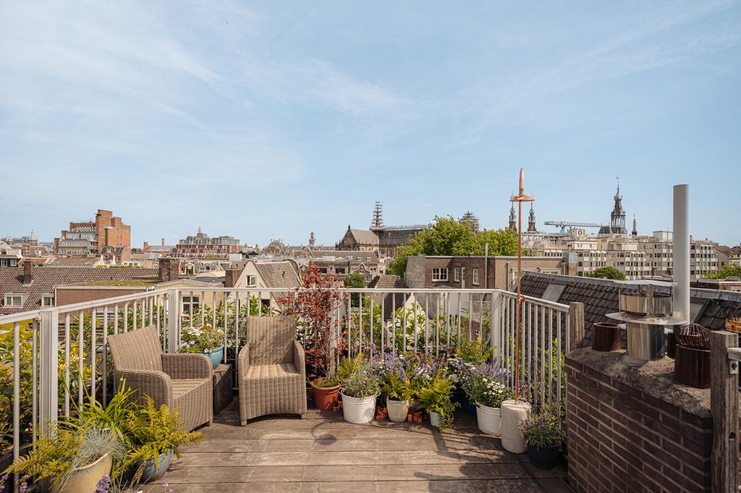 terrasse vue Amsterdam appartement en triplex de 130m2 Amsterdam par Büro Kif