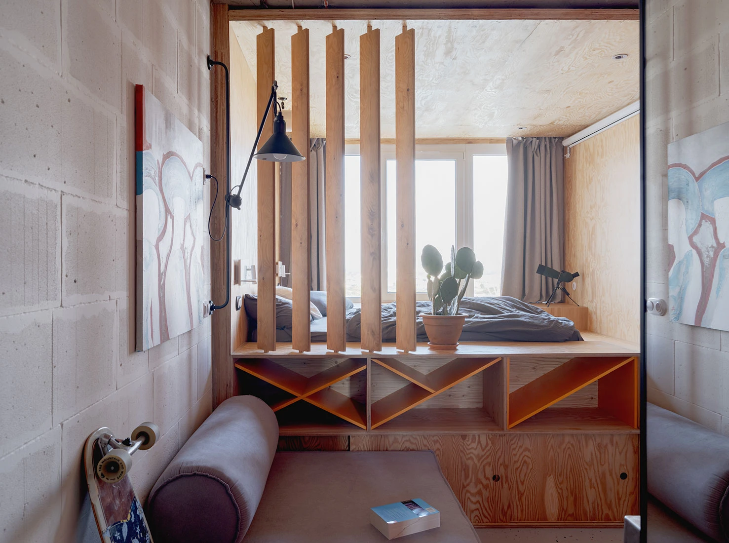 espace salon et chambre studio 25m2