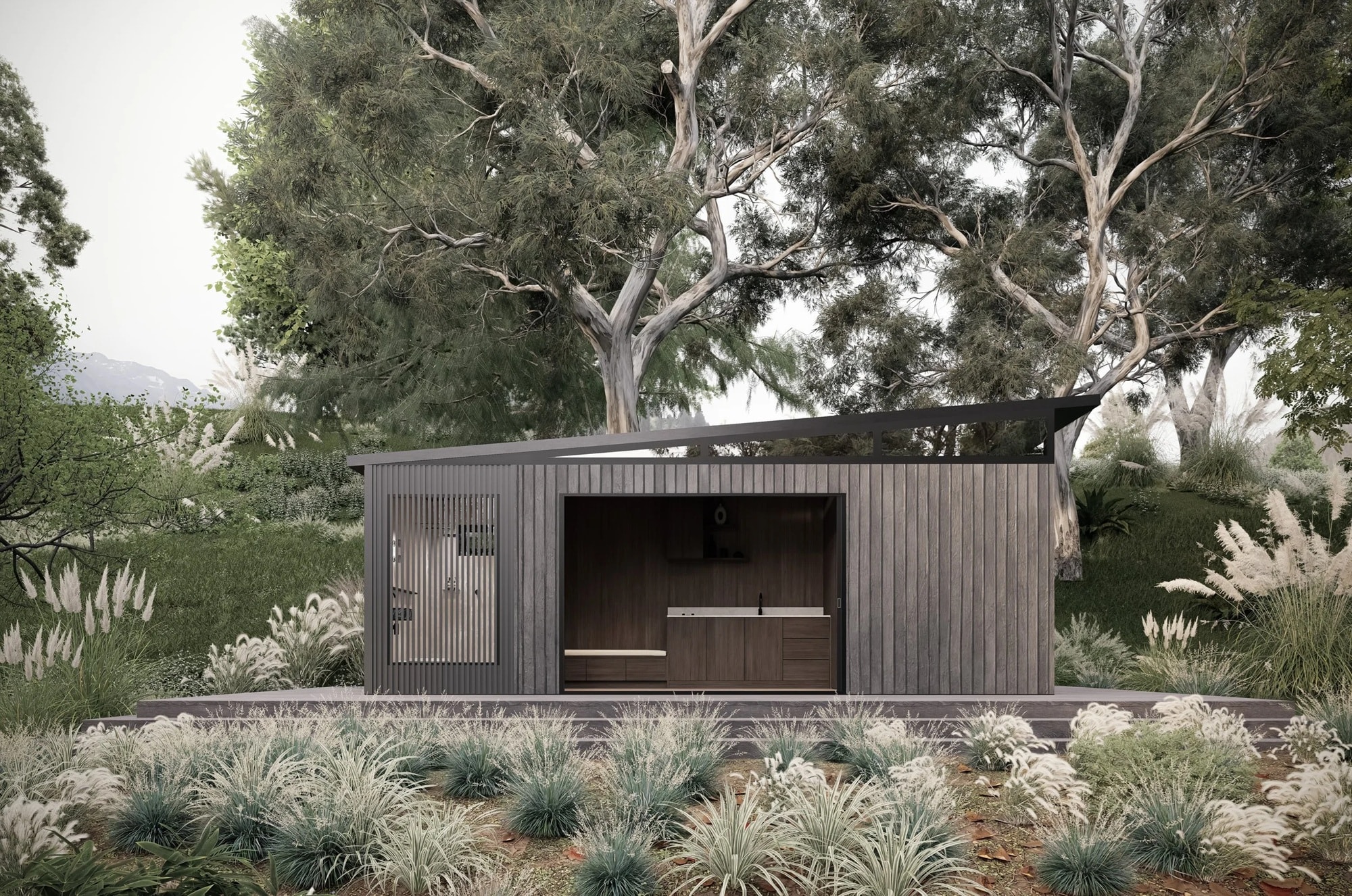 tiny house 18m2 design Otis Black Clay tiny house 18m2 design Otis Black Clay
