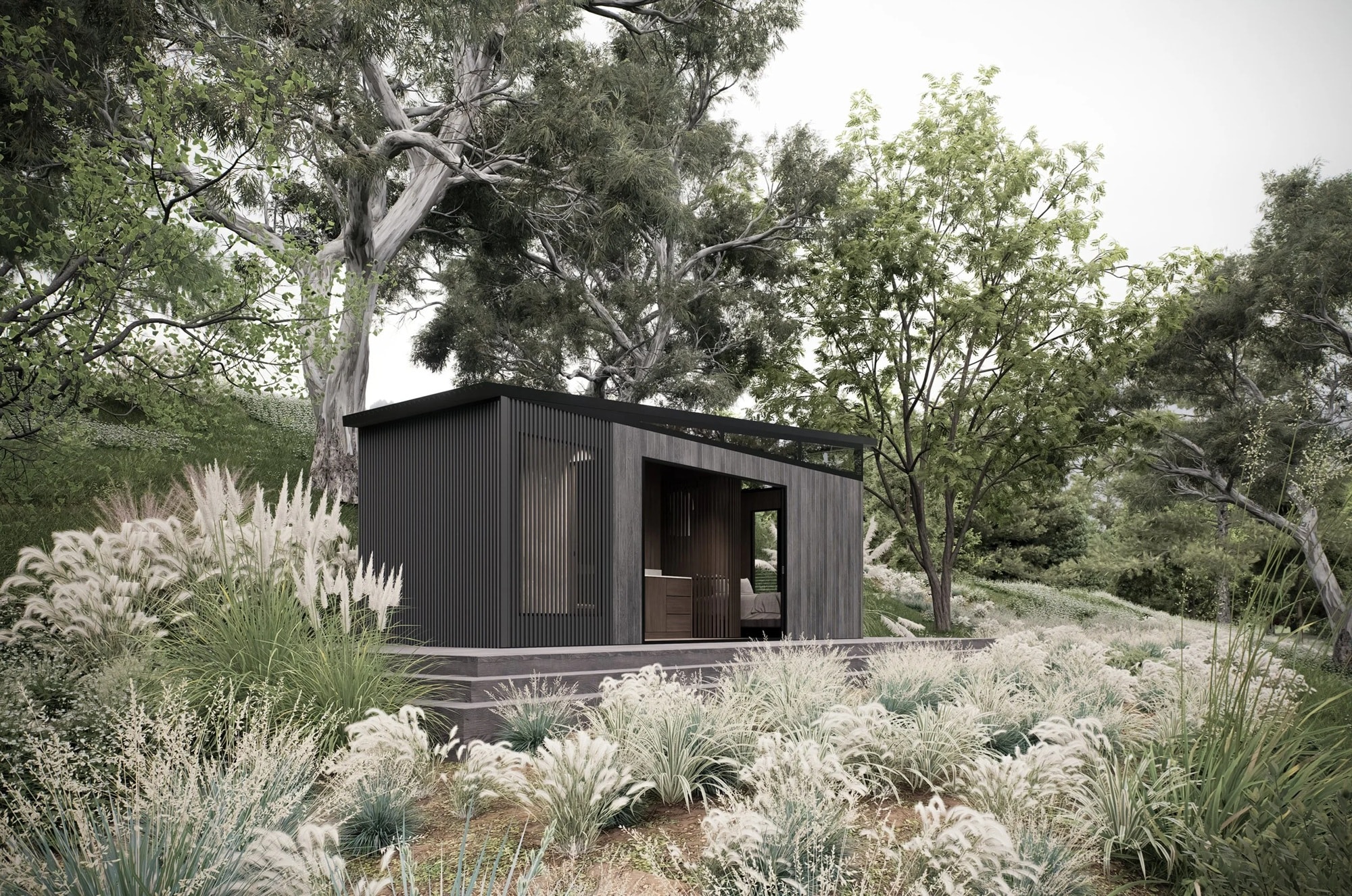 tiny house 18m2 design Otis Black Clay tiny house 18m2 design Otis Black Clay
