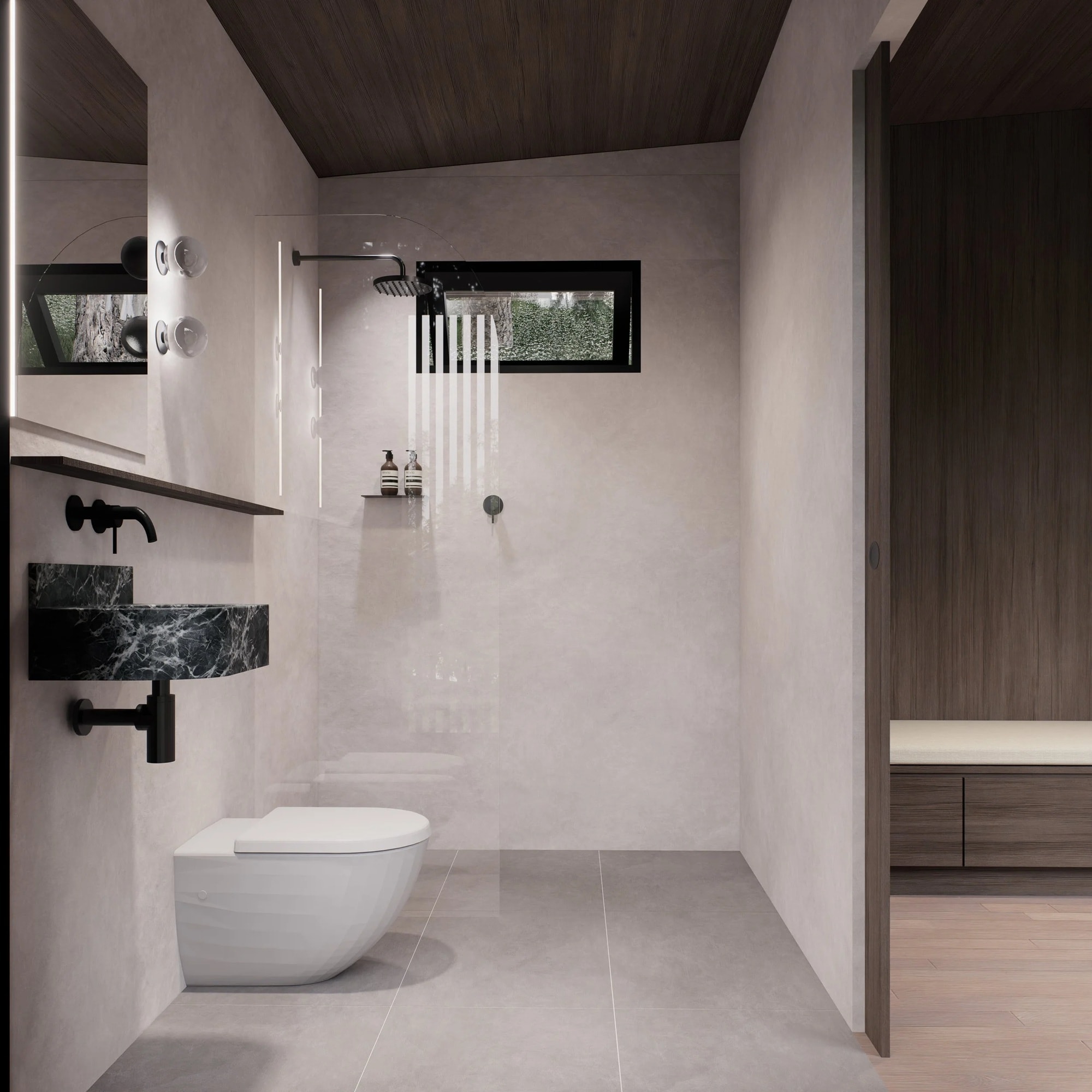 intérieur petite maison mobile ou fixe design 18m2 Otis Black Clay intérieur petite maison mobile ou fixe design 18m2 Otis Black Clay