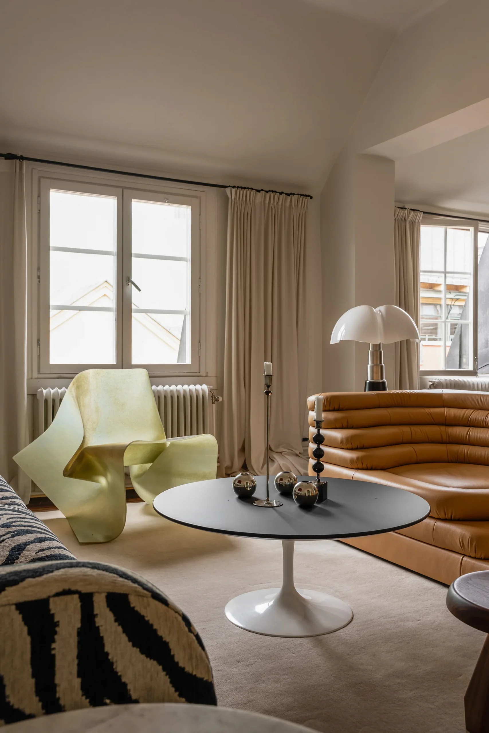 salon appartement en duplex de 118m2 décoration design
